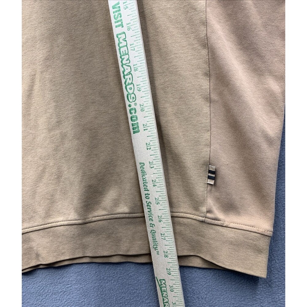 Ashworth Sweater Mens large Tan Khaki Quarter Zip Ez Tech Golf Golfing Outdoor - Picture 8 of 16